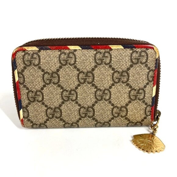 GUCCI 473911 GG Supreme Courier Patch Business Card Case Coin Wallet coin purse - Picture 2 of 9